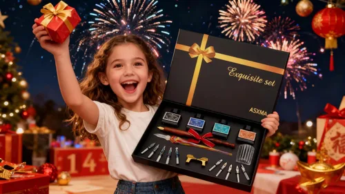 Vista 6 de Juego de regalo de bolígrafos de caligrafía – Kits de caligrafía personalizados para principiantes y profesionales. Bolígrafo de inmersión de vidrio