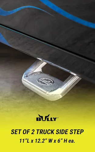 Vista 2 de Bully AS-600 - Juego de 2 escalones laterales de aluminio pulido