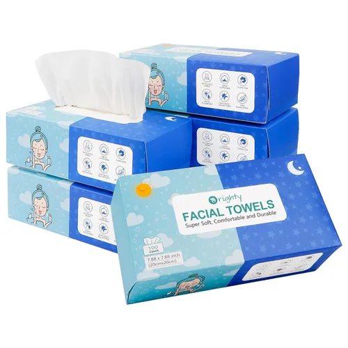 Vista 8 de Orighty Toalla facial desechable, toallas faciales limpias biodegradables, toallitas removedoras de maquillaje súper suaves, paño de lavado facial