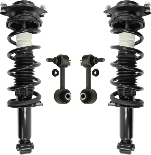 Vista 26 de Detroit Axle - Kit de 4 piezas RWD Puntales Delanteros Barras Estabilizadoras para Ford F-150 2021 2022 2023 2024, 2 Puntales con Resorte Helicoidal