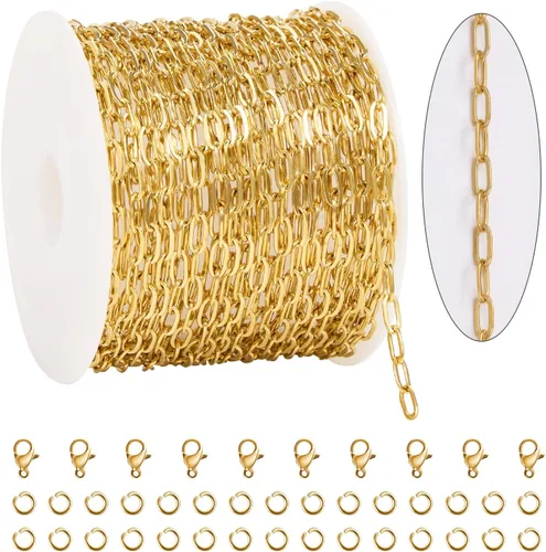Vista 12 de Cadena de plata del acero inoxidable de la cadena del grano del satélite 304 para la fabricación de la joyería