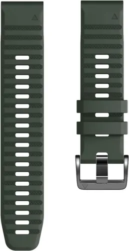 Vista 5 de ANCOOL Compatible con banda Fenix 6X/7X de 26mm Quickfit, correa de silicona suave de repuesto para relojes inteligentes Fenix 5X/Fenix 8 de Verde