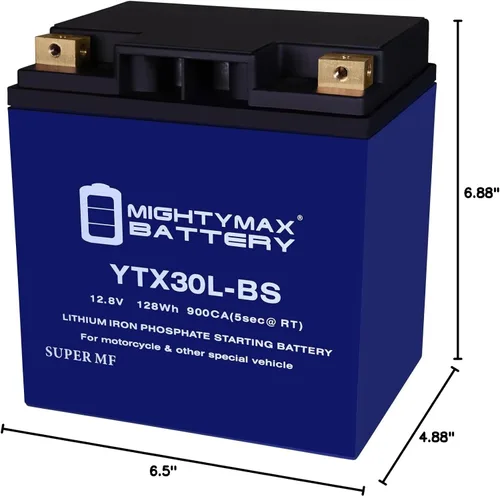Vista 9 de Mighty Max Battery YTX30L-BS - Batería de repuesto de litio compatible con Power-Sonic PIX30L-BS