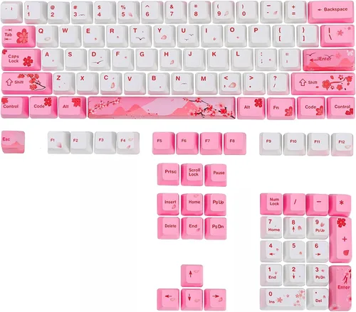 Vista 15 de Guffercty kred XDA Profile - Teclas negras minimalistas 75% Dye-sub PBT con teclas ISO para teclado mecánico MAC 60% 65% 75% 96% (muñeca negra)