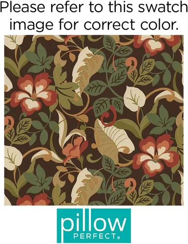 Vista 7 de Pillow Perfect Cojín floral para interiores y exteriores, con lazos y relleno de fibra de felpa, resistente a la intemperie y a la decoloración
