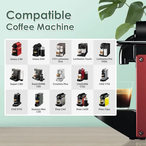 Vista 2 de LIHONG - Cápsulas de café reutilizables de acero inoxidable, cápsulas de café reutilizables, cápsulas de espresso reutilizables compatibles
