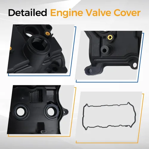 Vista 6 de PAROD Tapa de válvula de motor con junta L4 2.5L para Nissan Altima 2007-2013, Rogue 2008-2013, Rogue Select 2014-2015, Sentra 2007-2012, reemplazo