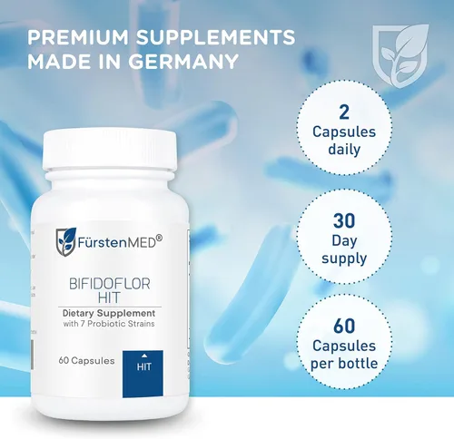 Vista 5 de FürstenMED Bifidoflor HIT - Probiótico bajo en histamina para intolerancia a la histamina, intestino sensible y salud digestiva, Lactobacillus de 7