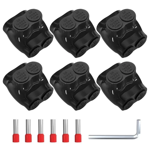 Vista 8 de Joinfworld Conectores de empalme con aislamiento de 2 puertos 2-14 AWG Conectores de alambre de aluminio a cobre Conectores de cable eléctrico