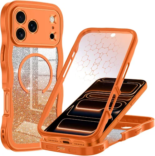 Vista 20 de Hekodonk Funda para iPhone 15 Pro Max, compatible con Magsafe [protector de pantalla de vidrio templado integrado y protección de lente de cámara]