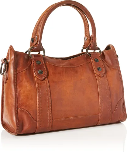 Vista 8 de Frye Melissa - Bolso de mano de piel con cremallera y correa ajustable para el hombro y asa superior