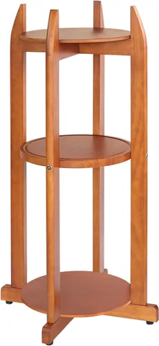 Vista 8 de Soporte dispensador de agua de madera maciza natural (32.8 pulgadas de alto-11.2 pulgadas de ancho) Soporte de suelo de cerámica para dispensador