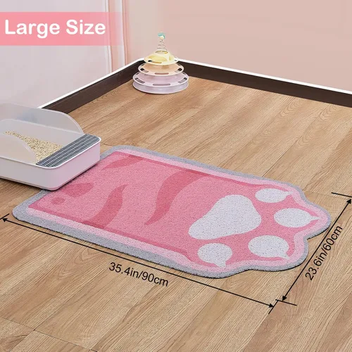 Vista 4 de Unicorn Catcher Alfombrilla de arena para gatos, alfombrilla grande antideslizante para arena para gatos, tapete suave para arena para gatos, tapete