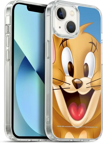 Vista 114 de Head Case Designs Funda de gel de cara completa con licencia oficial de Tom y Jerry Jerry [protección de grado militar] compatible con Apple iPhone