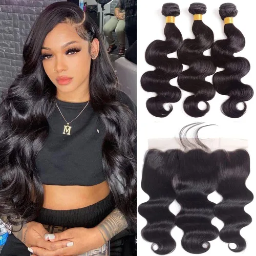 Vista 12 de Extensiones de cabello humano ondulado de 16, 18, 20, 22 pulgadas, grado 10A, extensiones de cabello humano ondulado 100% sin procesar, color negro
