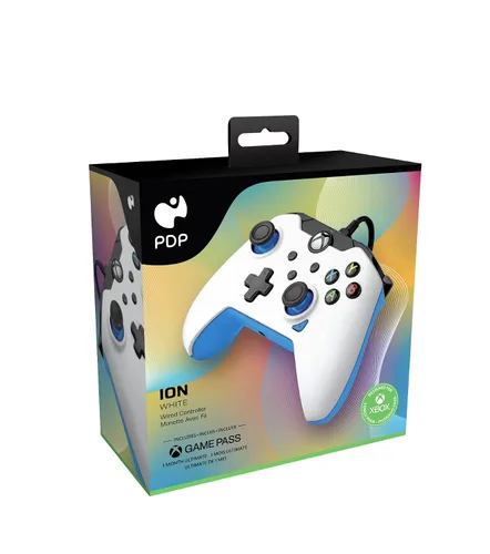 Vista 14 de PDP Wired Xbox Game Controller - Xbox Series XSXbox OnePC, Dual Vibration Gamepad, App Supported - Ion WhiteBlue (Tienda Exclusive)