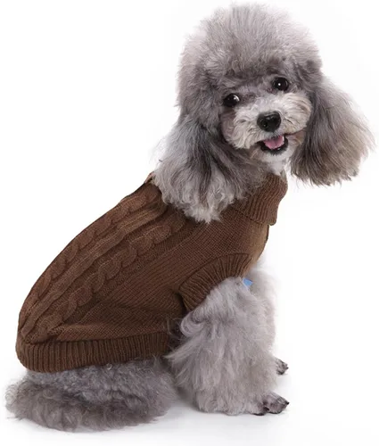 Vista 3 de CHBORCHICEN Suéteres de punto para perros pequeños, sudadera cálida para mascotas gatos, ropa de invierno, suéter de gatito y cachorro