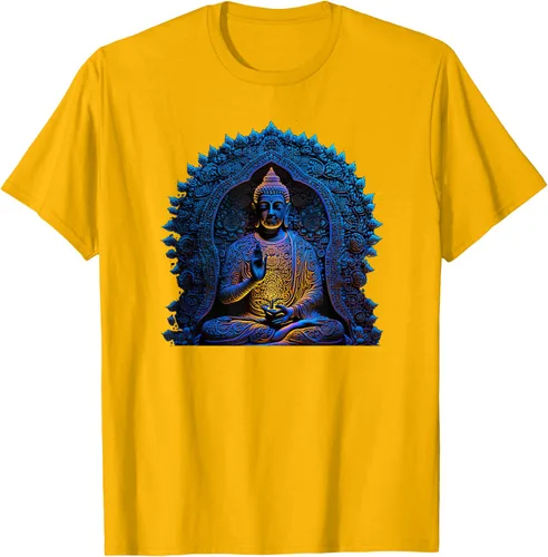 Vista 87 de Estatua de Buda Yoga Budismo Zen Buddhism Meditation T-Shirt Negro