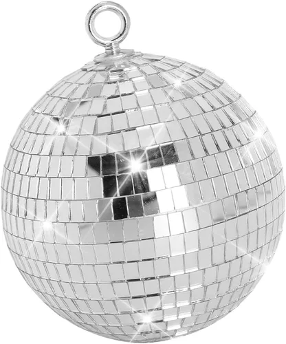 Vista 9 de Decoración de bola de discoteca de espejo, bolas de espejo de escenario de 6 pulgadas, adornos de bola de discoteca dorada, decoraciones Dorado