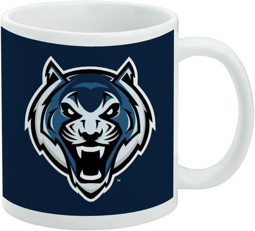 Vista 452 de Taza de cerámica con el logotipo principal de la Universidad Rider, taza de regalo novedosa para café, té y bebidas calientes, 11oz, blanca