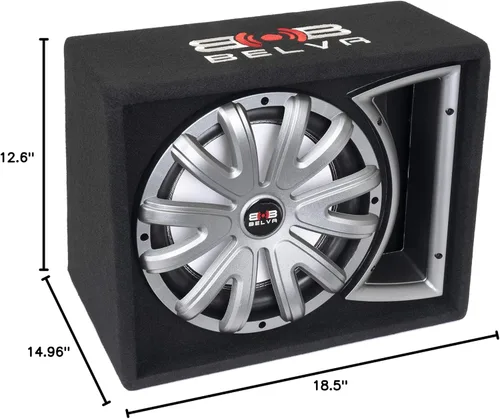 Vista 10 de BELVA BLB112LED Subwoofer de coche con puerto cargado de 12 pulgadas y 750 W con LED multicolor y control remoto