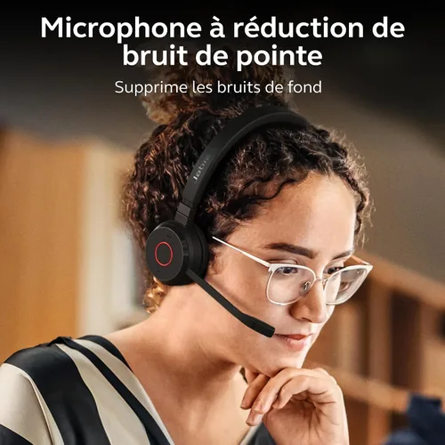 Vista 3 de Jabra Evolve 65 TE - Auriculares inalámbricos estéreo USB-A MS / auriculares de música