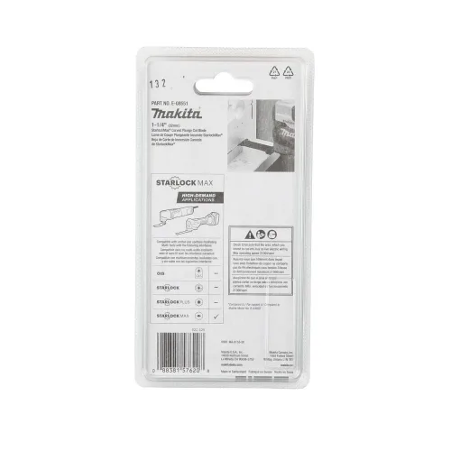 Vista 4 de Makita E-08551 StarlockMax® Multiherramienta oscilante 1-1/4" Acero de alto carbono Hoja de corte curvado de inmersión
