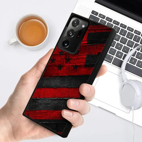 Vista 5 de DJSOK Funda compatible con Samsung Galaxy Note 20, diseño con patrón de parachoques trasero, esquinas reforzadas antiarañazos, caver de TPU suave