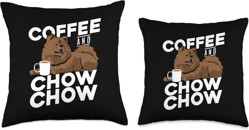 Vista 3 de Chow Chow Dog Lover Apparel Coffee Chow - Almohada (16 x 16 pulgadas), multicolor