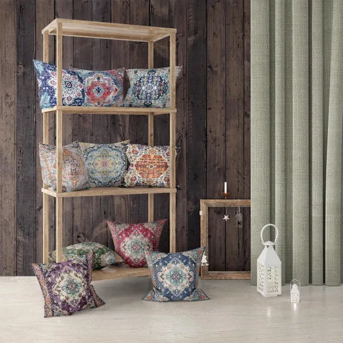 Vista 5 de Snycler Fundas de Almohada Decorativas Bohemias 16x16 pulgadas Juego de 2 Patrón de Alfombra Bohemia de Doble Cara Algodón Suave Funda de Cojín