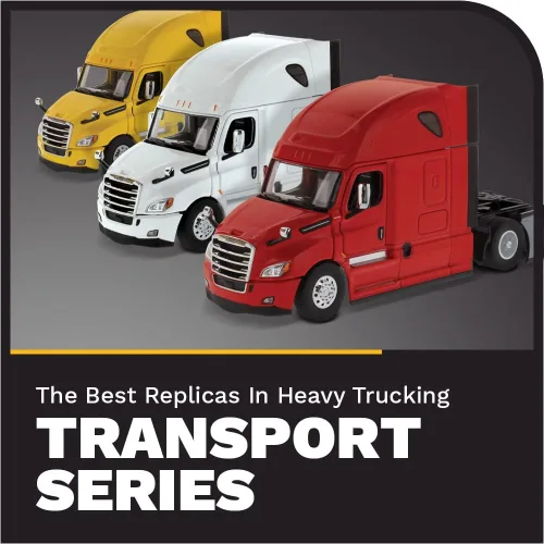 Vista 7 de Freightliner Cascadia SBFA Tándem a escala 1:50 con durmiente de 72" - Amarillo - Serie Transport Modelo coleccionable fundido a presión a escala