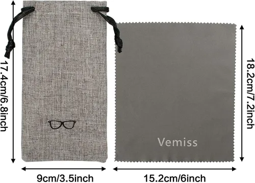 Vista 6 de Vemiss - Funda rígida para lentes de sol (lino)