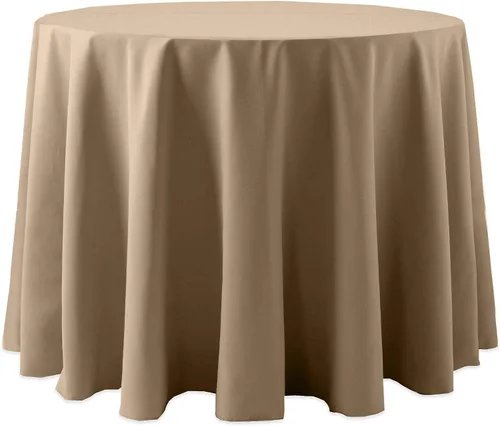 Vista 24 de Ultimate Textile Cotton-Feel - Mantel redondo de 90 pulgadas para comedor, color berenjena, color morado