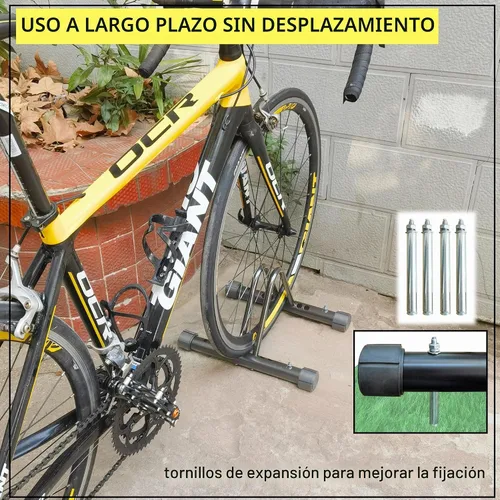 Vista 4 de Soporte de bicicleta para bicicletas de montaña y carretera, soporte ajustable para bicicletas de bicicleta para interiores y exteriores, resistente