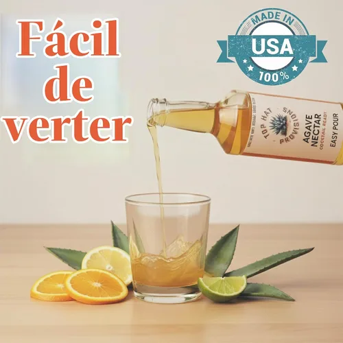 Vista 7 de Top Hat - Néctar de agave - Hecho con néctar de agave orgánico, edulcorante de jarabe de agave para cócteles, cócteles sin alcohol, limonadas, café