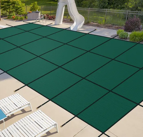 Vista 14 de iCOVER Cubierta de seguridad para piscina interior, 20x40 pies rectangular, cubierta de seguridad de invierno para piscinas interiores, cubierta