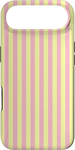 Vista 27 de Funda para iPhone 17 con rayas verticales amarillas y rosadas