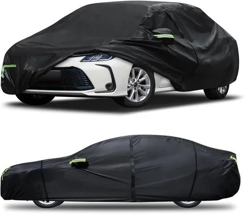 Vista 23 de Funda de auto para Tesla Model 3 2017-2026, 6 capas de cubierta impermeable para todo tipo de clima, cubierta exterior completa para exteriores