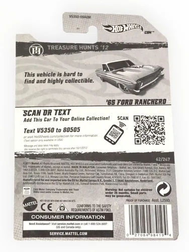 Vista 2 de Hot Wheels Ford Ranchero '65, Cazas del tesoro '12 12/15