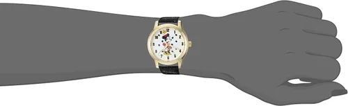 Vista 2 de Disney Minnie Mouse - Reloj analógico de cuarzo para adultos, Negro