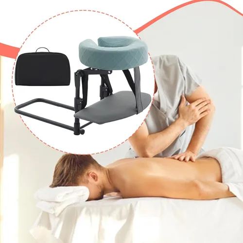 Vista 6 de predolo Home Mattress Top Massage Kit Face Down Pillow Ergonomic Head Cradle Cushion Adjustable Height Sponge Alloy Suitable for Eye Surgery