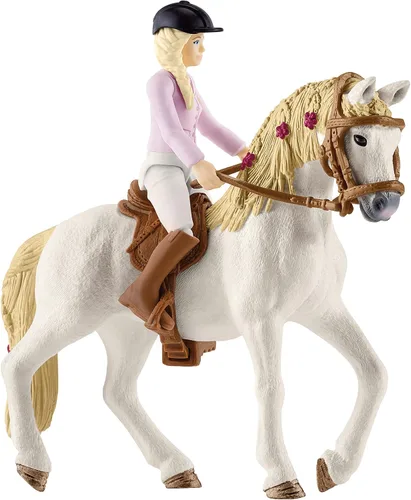 Vista 4 de Schleich Horse Club - Juego de 95 piezas Sofia's Secret Camper con balcón extraíble en la azotea - Incluye figuras de cámper, caballo y jinete