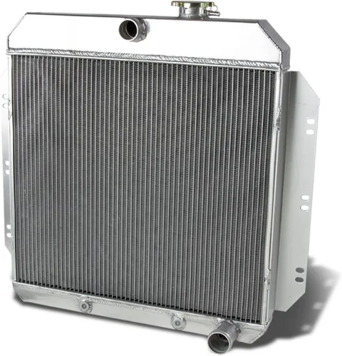 Vista 9 de DNA Motoring RA-CHEVYT47-3 - Radiador de aluminio completo de 3 filas compatible con modelos 47-54 Pickup/Suburban L6, 19.75 x 20.75 x 2.25