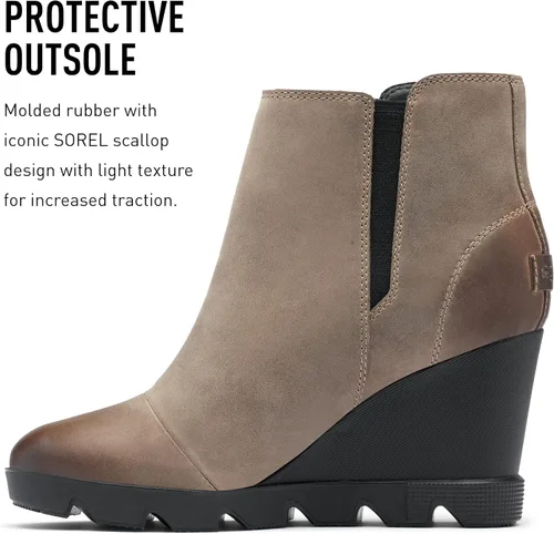 Vista 4 de SOREL Joan Uptown - Botas de cuña de cuero impermeables para mujer