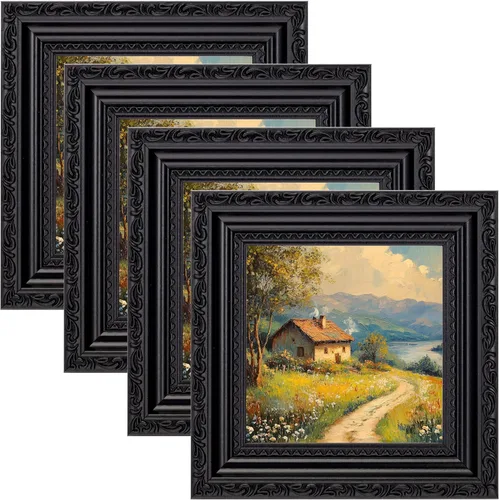Vista 41 de eletecpro 8x10 Vintage Picture Frame, Glass Cover, Gold, 4-Pack Dorado