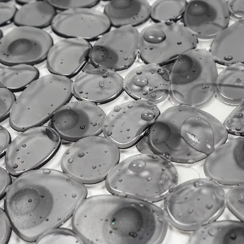 Vista 3 de Tapete antideslizante para bañera, tapete antideslizante para ducha con potentes ventosas y agujeros de drenaje, lavable a máquina para suelo