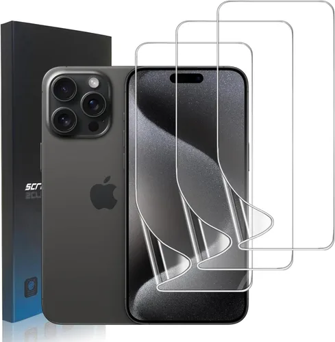 Vista 22 de Paquete de 3 protectores de pantalla de película de hidrogel para iPhone 13/iPhone 13 Pro, protector de pantalla de TPU suave HD para iPhone 13/13
