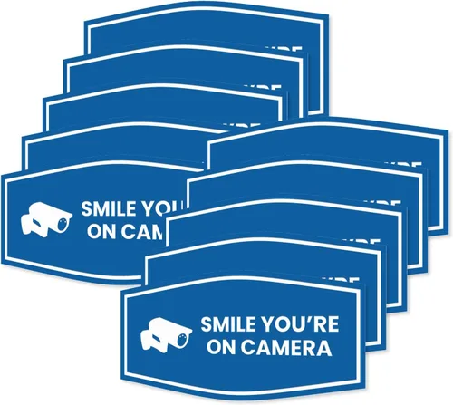 Vista 92 de Fancy Smile You're On Camera Letrero (negro) - Mediano (1 unidad)