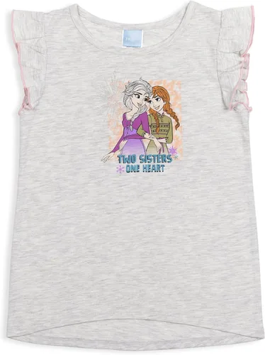 Vista 4 de Disney Frozen Princess Anna Elsa Tiana Sally Jack Skellington Girls 2 Pack Tunic Graphic T-Shirts Infant to Big Kid