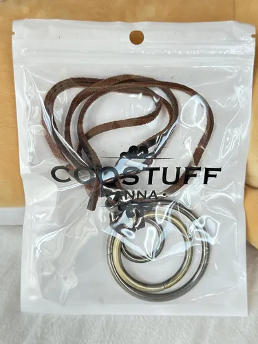 Vista 4 de Collar de cuero genuino - Cool Punk Rock Jewelry - Collar con colgante de gargantilla